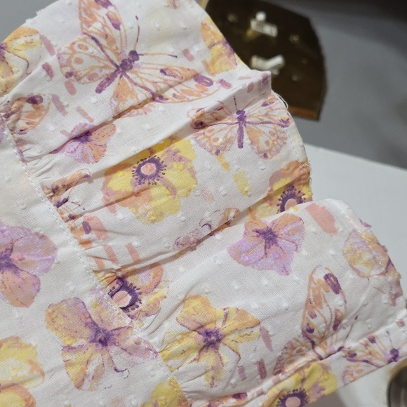 VTG NWT National Womens Robe Housecoat Butterflies Floral Front Zip Pockets 3X - Picture 7 of 14